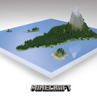 [Wallpaper] Jour 118 : Minecraft Island 3D