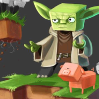 [Wallpaper] Jour 239 : Yoda Minecraft