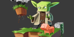 [Wallpaper] Jour 239 : Yoda Minecraft